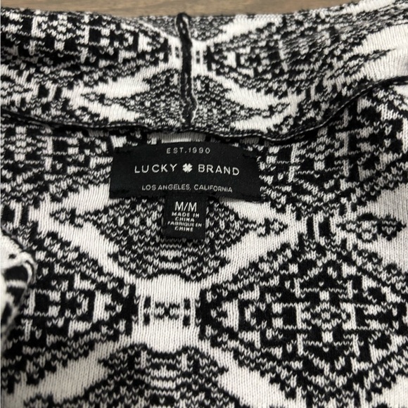 Lucky Brand Open Front Tribal Waterfall Cardigan Sweater. Medium - Picture 4 of 6